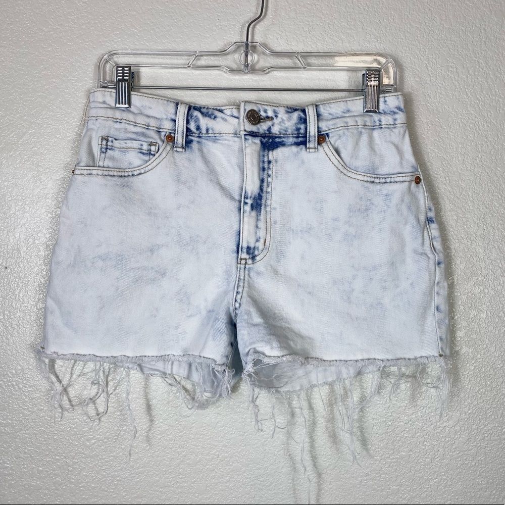 Wild Fable Light Acid Wash Distressed Denim Mom Shorts